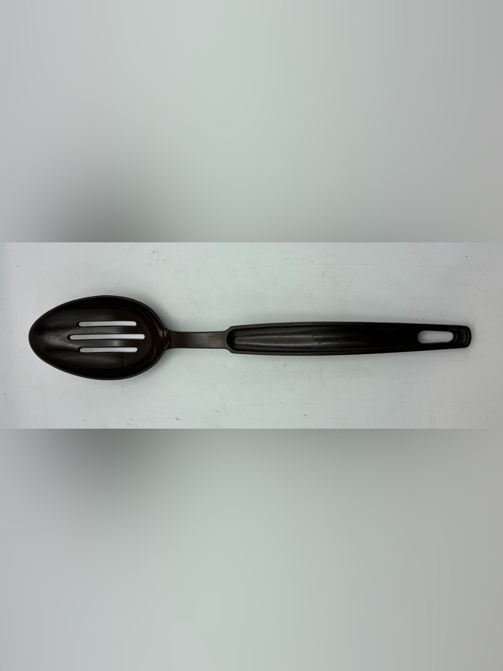 Vintage EKCO USA Brown Slotted Serving Spoon Plastic Nylon Dishwasher Safe